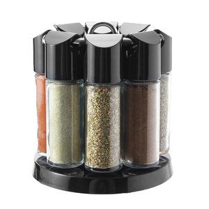Rotating Spice Rack Carousel 8 Jars Storage